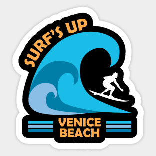 Surfs Up on Venice Beach Sticker